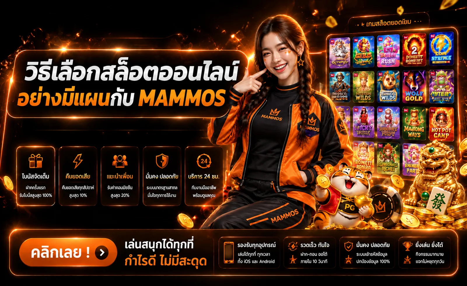 MAMMOS วิธีเลือกสล็อตออนไลน์ อ่าน RTP และตั้งงบ